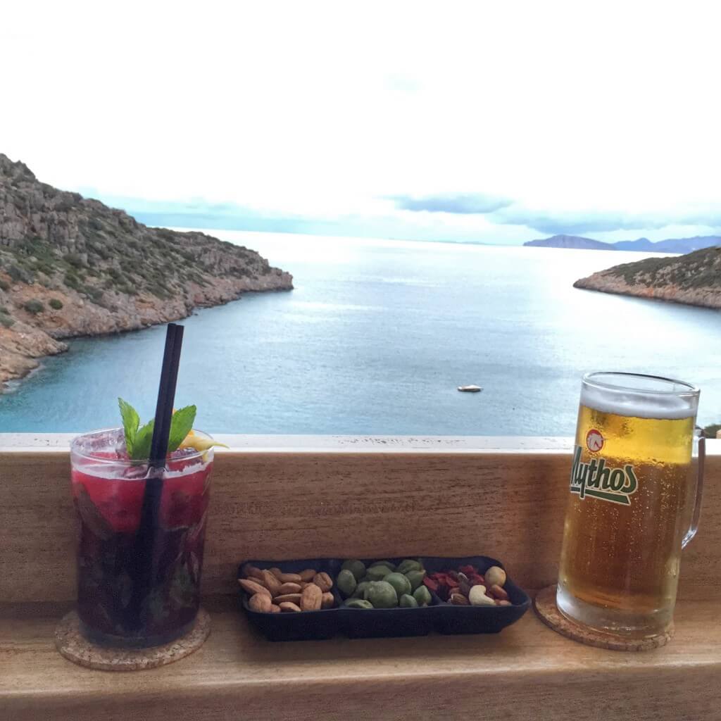 cocktails at sunset crete greece