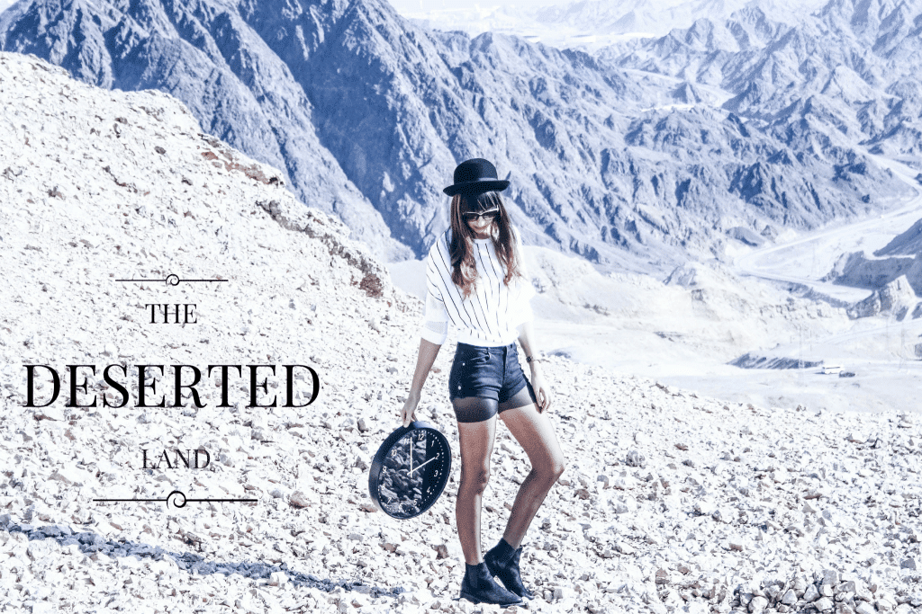 the deserted land photoshoot - winter desert vibes