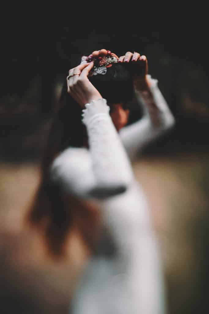 fairytale wedding - fairies and sparks - wedding dress, flower crowns, make up