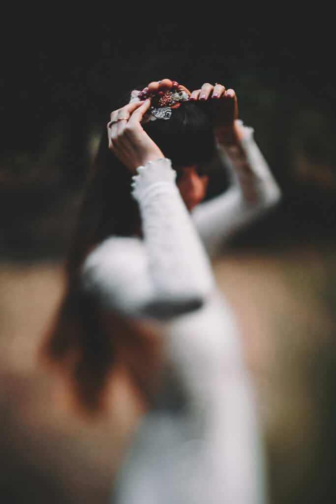 fairytale wedding - fairies and sparks - wedding dress, flower crowns, make up