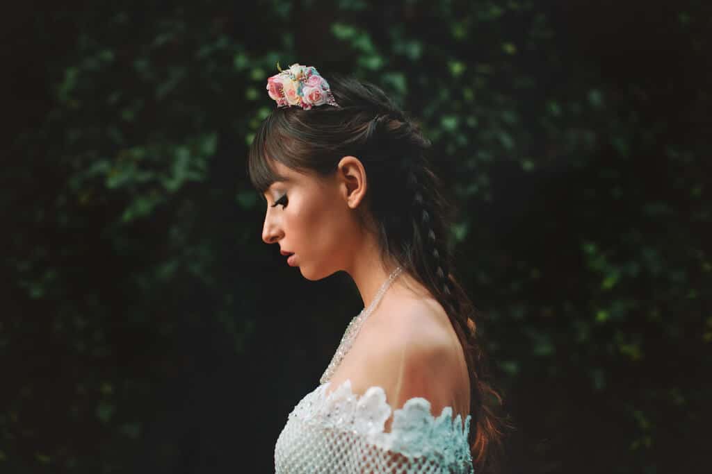 fairytale wedding - fairies and sparks - wedding dress, flower crowns, make up