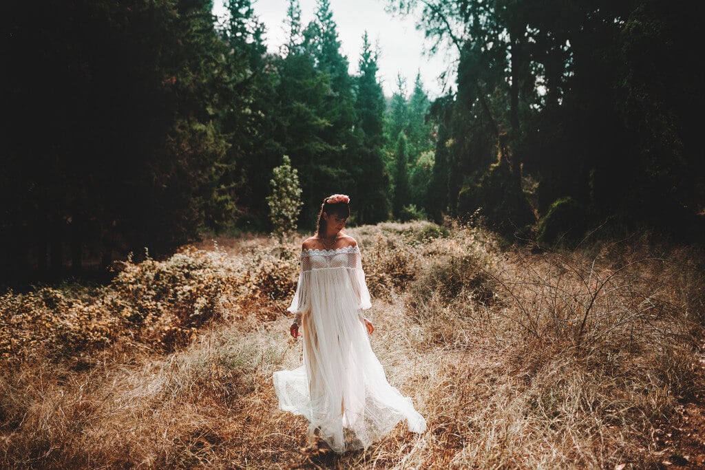 fairytale wedding - fairies and sparks - wedding dress, flower crowns, make up