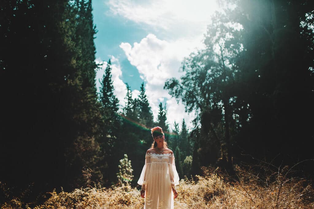 fairytale wedding - fairies and sparks - wedding dress, flower crowns, make up