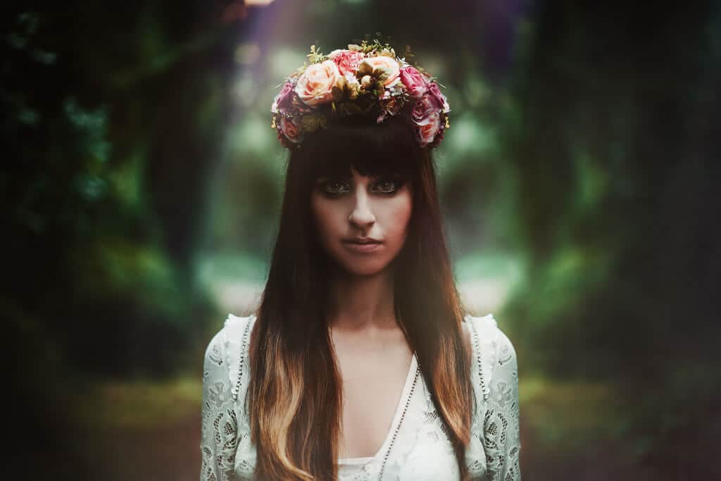 fairytale wedding - fairies and sparks - wedding dress, flower crowns, make up