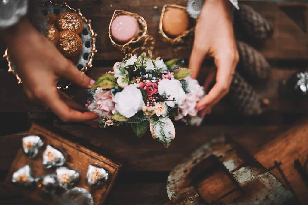 fairytale wedding - fairies and sparks - wedding dress, flower crowns, make up