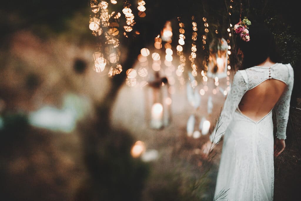 fairytale wedding - fairies and sparks - wedding dress, flower crowns, make up