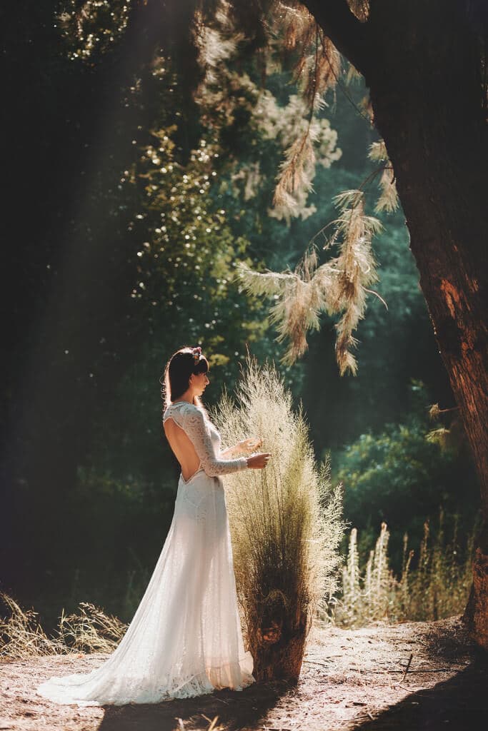 fairytale wedding - fairies and sparks - wedding dress, flower crowns, make up