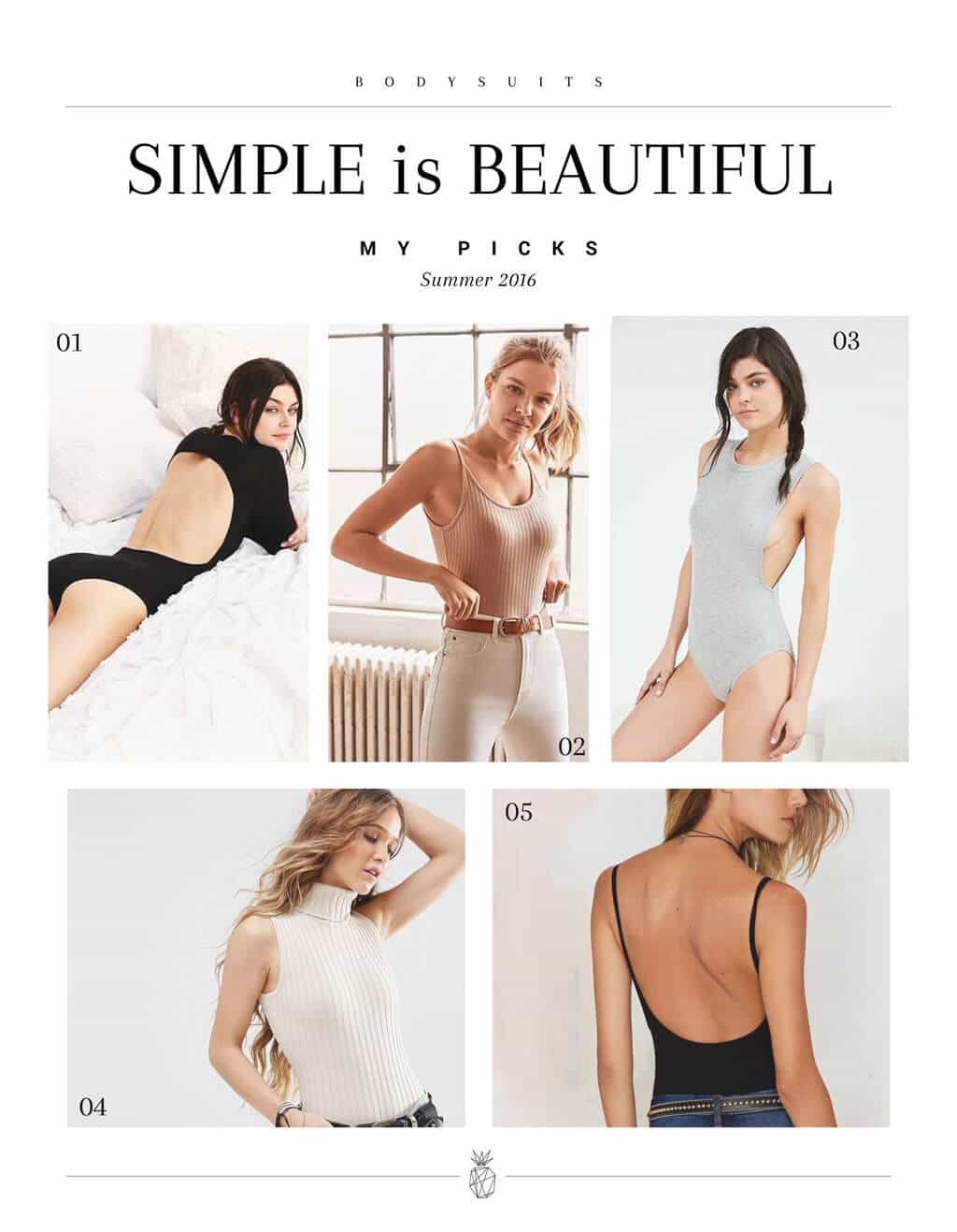 Bodysuit - Current Obsessions- Simple is Beautigul
