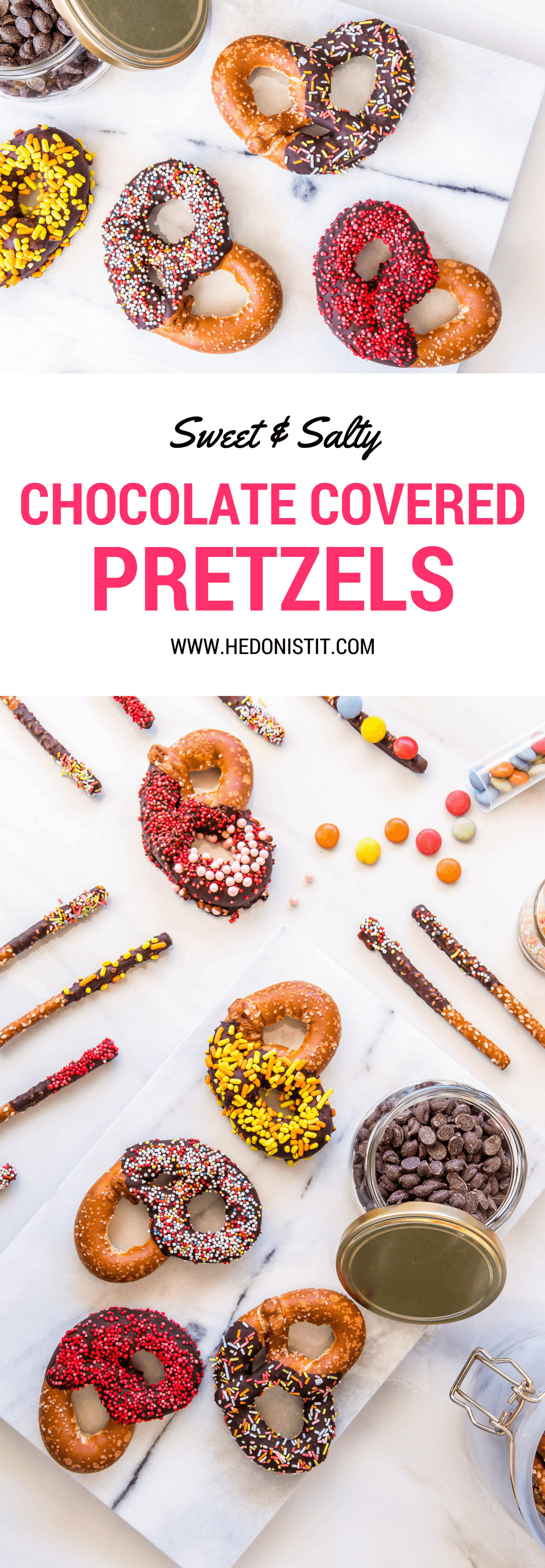 The best party snack and holiday gift! Chocolate covered pretzels recipe - so easy to make at home!