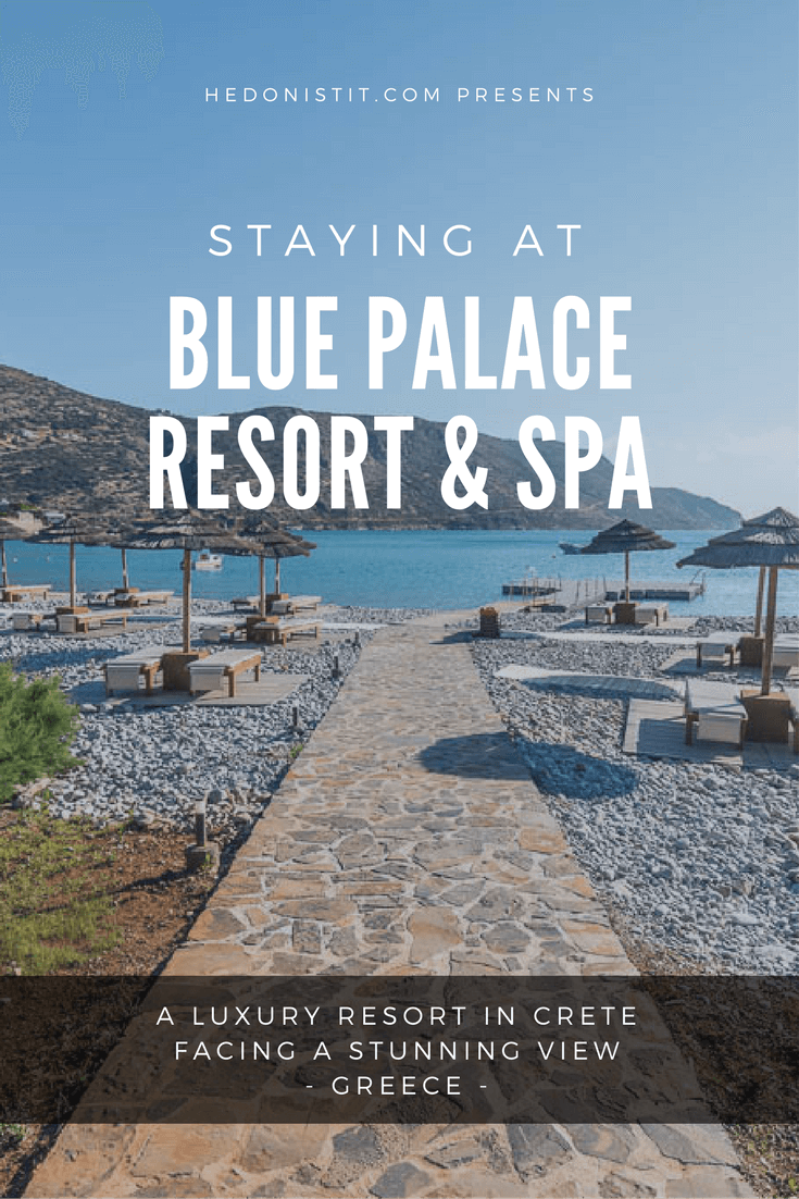 The Blue Palace Spa & Resort in Crete , Greece is a dream-like luxury palace that is one of the best places for a couples or family vacation!