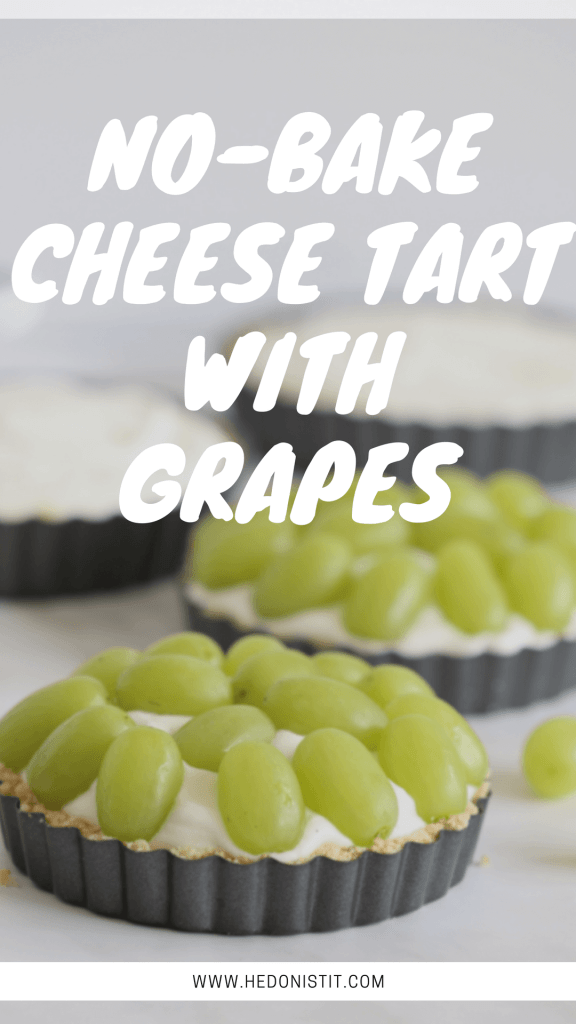 No-bake desserts are just prefect for summer when you cannot even think about turning on the oven. This easy no-bake cheese tart combines grapes as a garnish and tastes just as delicious as it sounds! It is a perfect option for when you want to wow your guests and trust me, they will love it. 